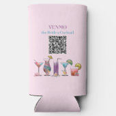 お二人だけのVENMO 新婦に乾杯 QRコード スリム缶クーラー (裏面)