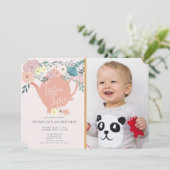 お二人でお茶の花茶会 フォト 2歳の誕生日 招待状 (スタンド正面)