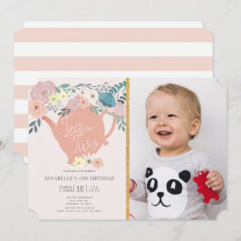 お二人でお茶の花茶会 フォト 2歳の誕生日 招待状