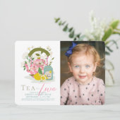 お二人でお茶の花茶会 フォト 2歳の誕生日 招待状 (スタンド正面)