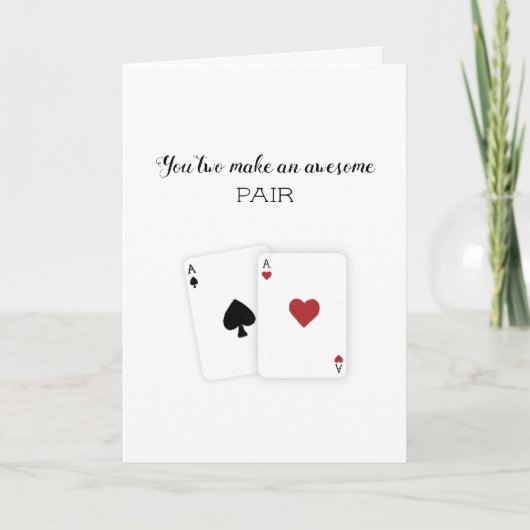 「お二人でペアを素晴らし作れ」トランプのポーカー・カップル・カード カード (正面)