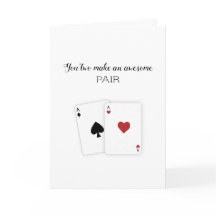 「お二人でペアを素晴らし作れ」トランプのポーカー・カップル・カード