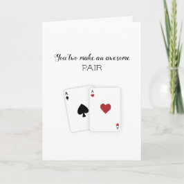 「お二人でペアを素晴らし作れ」トランプのポーカー・カップル・カード カード