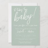 お二人で共同 赤ちゃん歓迎パーティー 招待状 (正面)