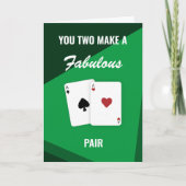 「お二人で素敵なペアを作る」ラスベガストランプのポーカーハンド カード (正面)