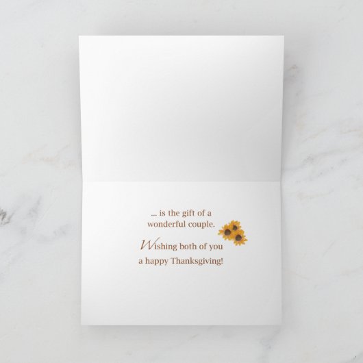 お二人とも感謝祭ひまわり恵み カード (内部)