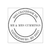 お二人のための上品な返礼住所 ラバースタンプ (インプリント)