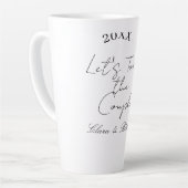 お二人のエンゲージメントパーティーを祝って カフェラテマグ (左アングル)