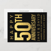 お二人のゴールデンウェディング50周年記念 オーダーメイド ポストカード (正面/裏面)