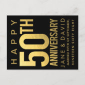 お二人のゴールデンウェディング50周年記念 オーダーメイド ポストカード (正面)