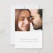 お二人の写真 現代のセーブ・ザ・デートカード 招待状 (裏面)