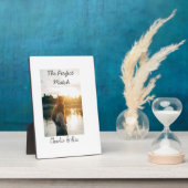 お二人の理想の結婚写真 現代風 フォトプラーク (側面)