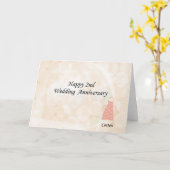 お二人の結婚記念日おめでとう（２年目） カード (黄色い花)