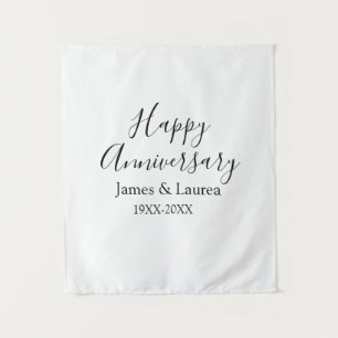 お二人の結婚記念日 年間 シンプル名前 タペストリー