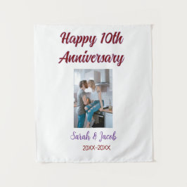 お二人の結婚10周年記念写真 タペストリー