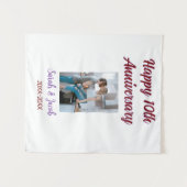 お二人の結婚10周年記念写真 タペストリー (正面(横))