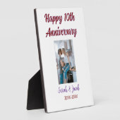 お二人の結婚10周年記念写真 フォトプラーク (側面)