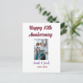 お二人の結婚10周年記念写真 ポストカード (スタンド正面)