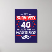 お二人の結婚40周年記念日おめでとうございます キャンバスプリント (正面)
