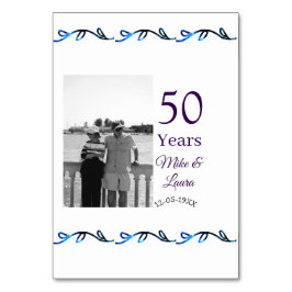 お二人の結婚50周年おめでとうございます　名前　日付 テーブルナンバー