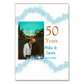 お二人の結婚50周年おめでとうございます　名前　日付 テーブルナンバー (裏面)