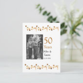 お二人の結婚50周年おめでとうございます 名前 日付 ポストカード (スタンド正面)