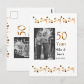 お二人の結婚50周年おめでとうございます 名前 日付 ポストカード (正面/裏面)