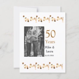 お二人の結婚50周年おめでとうございます　名前　日付 ポストカード