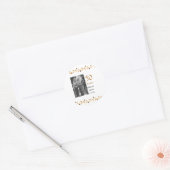 お二人の結婚50周年おめでとうございます　名前　日付 ラウンドシール (封筒)