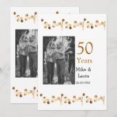 お二人の結婚50周年おめでとうございます 名前 日付 招待状 (正面/裏面)