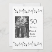 お二人の結婚50周年おめでとうございます　名前　日付 招待状 (裏面)