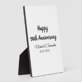 お二人の結婚50周年おめでとう　※お名前※　※日付※　結婚記念日 フォトプラーク (側面)