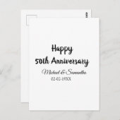 お二人の結婚50周年おめでとう　※お名前　※日付 結婚記念日 ポストカード (正面/裏面)