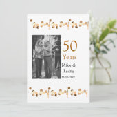 お二人の結婚50周年おめでとう　※お名前　※日付 結婚記念日 招待状 (スタンド正面)