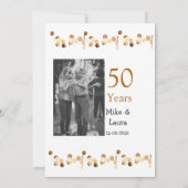 お二人の結婚50周年おめでとう　※お名前　※日付 結婚記念日 招待状 (裏面)