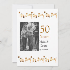 お二人の結婚50周年おめでとう　※お名前　※日付 結婚記念日 招待状