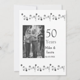 お二人の結婚50周年おめでとう　※お名前　※日付 結婚記念日 招待状