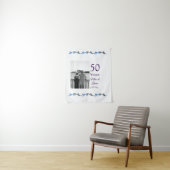 お二人の結婚50周年おめでとう　名前　日付 タペストリー (インサイチュ)