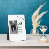 お二人の結婚50周年おめでとう　名前　日付 フォトプラーク (側面)