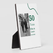 お二人の結婚50周年おめでとう　名前　日付 フォトプラーク (側面)
