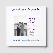 お二人の結婚50周年を祝して　＋お名前　＋日付　＋結婚記念日 ゲストブック (裏面)