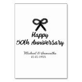 お二人の結婚50周年を祝して　＋お名前　＋日付　＋結婚記念日 テーブルナンバー (裏面)