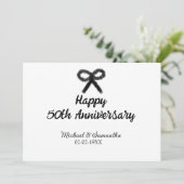 お二人の結婚50周年を祝って　名前　日付　結婚記念日 招待状 (スタンド正面)