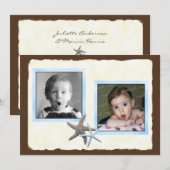 お二人の赤ちゃん写真 ウェディングアナウンス 案内状 (正面/裏面)