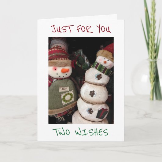 お二人の願い=**メリークリスマス**新年おめでとう** シーズンカード (正面)