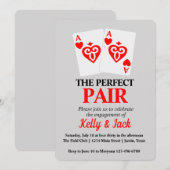 お二人揃ってエンゲージパーティ 招待状 (正面/裏面)