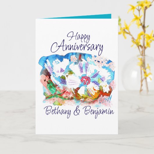 お二人最高のにお祝い カード (黄色い花)