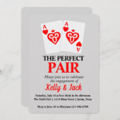 お二人様のエンゲージメントパーティ 招待状 (正面/裏面)