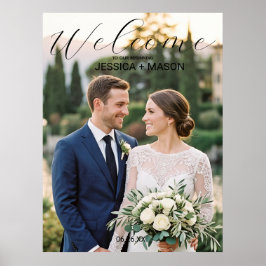 お二人様の写真入り結婚式ウェルカムポスター ポスター