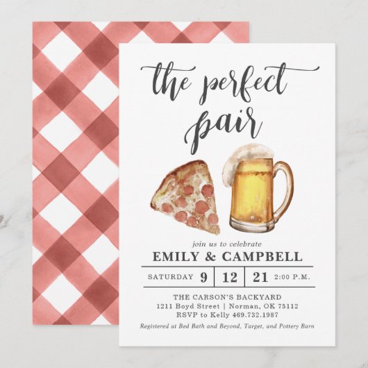 お二人様の特別な夜のご招待 招待状 (正面/裏面)